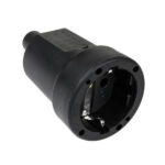 Soquete do Tipo Alemão 16A / 250V (Borracha Preta)