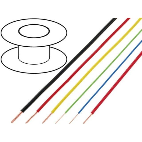 Cabo FLRY-B 0.50mm2 PVC 60V Bobines de 100 metros Azul e Vermelho - BQ CABLE