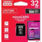 Cartão de Memória 32GB UHS-I MicroSD + Adaptador SD (CLASS 10) - GOODRAM
