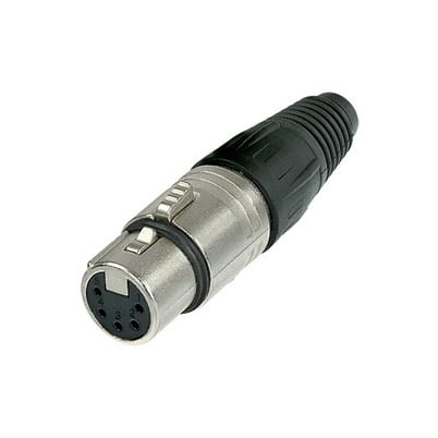 Ficha XLR 5 Pinos Fêmea para Soldar 7.5A - NEUTRIK