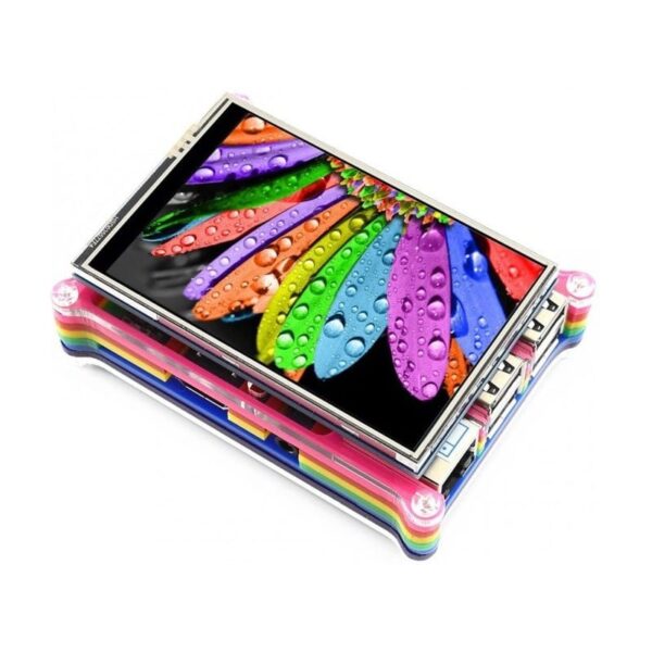 HAT Display 3.5'' para Raspberry PI, 480X320, 125MHZ High-Speed SPI - WS RPI LCD (C)