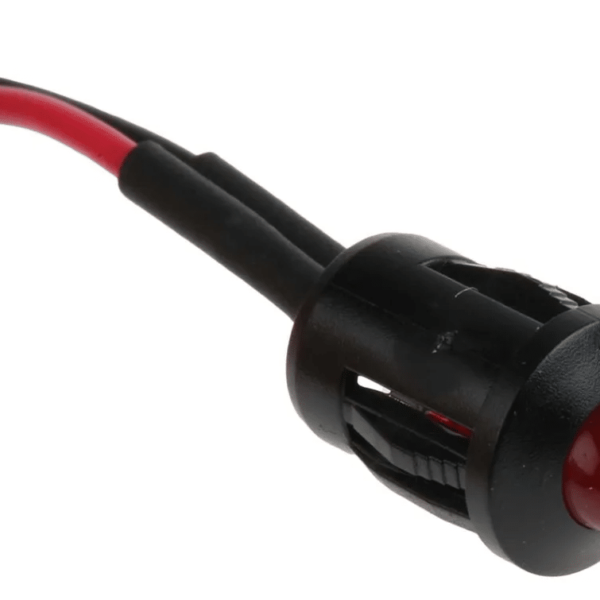 Indicador LED Vermelho com Lente Prominente 8mm 24Vdc 20mA 1000mcd
