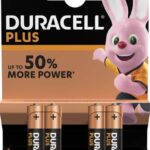 Pilha Alcalina 1.5V AAA, R3 PLUS (Blister 4 Unidades) - DURACELL