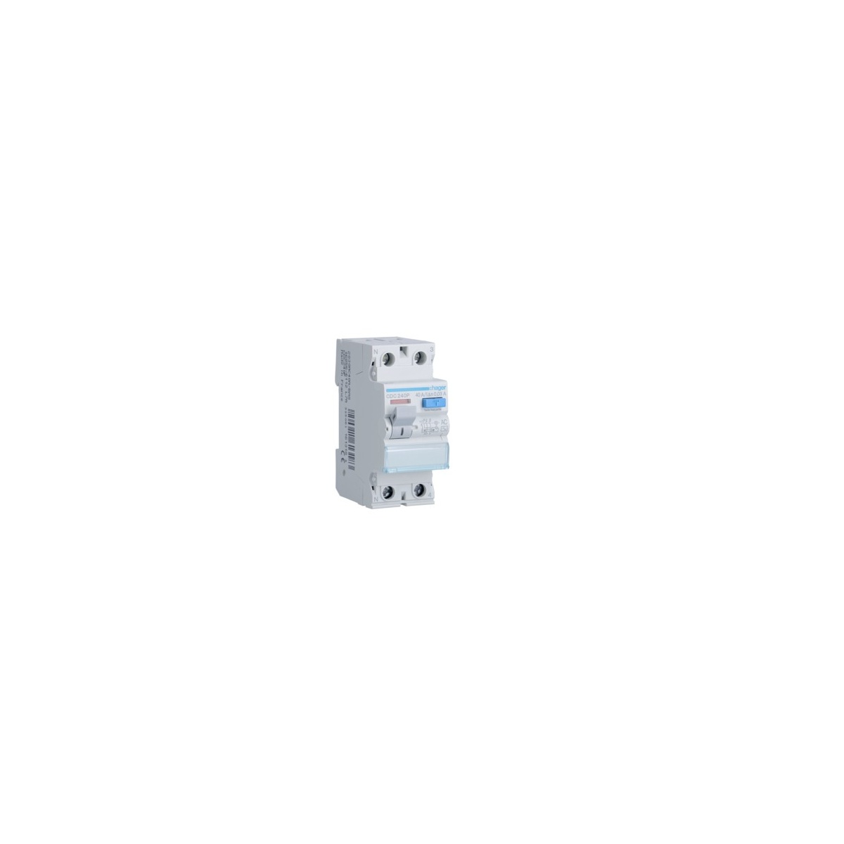 Interruptor Diferencial 2 Polos 40A 30mA 2 Módulos - HAGER - Image 1