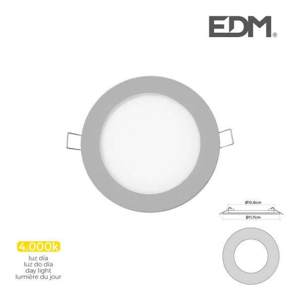 Downlight LED Redondo de Embutir 6W 4000K 120mm