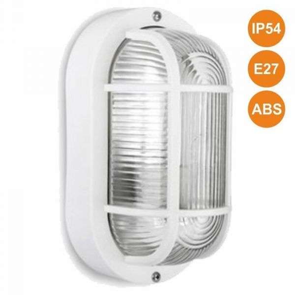 Aplique Olho de Boi Oval com Grelha de Metal