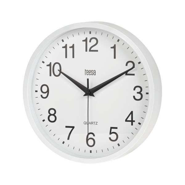 Relógio de Parede 25cm Branco – TEESA