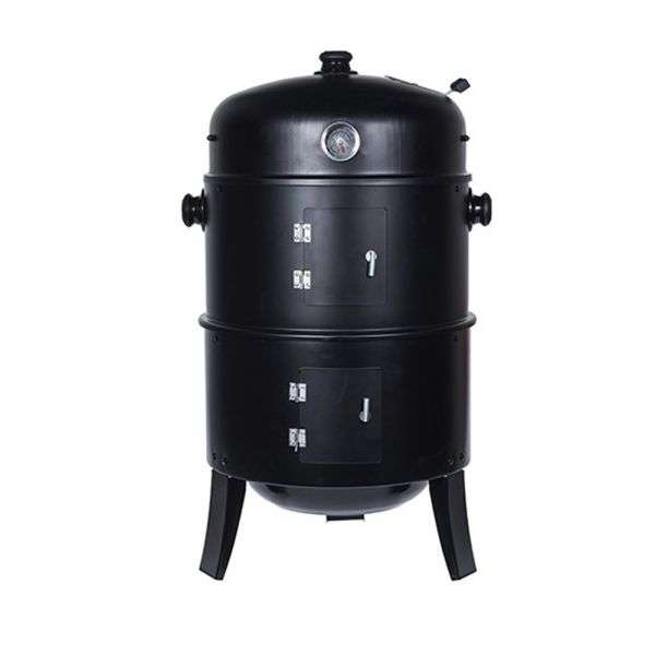 Churrasqueira Tipo Barril Especial Defumado Cor Preto – BBQ