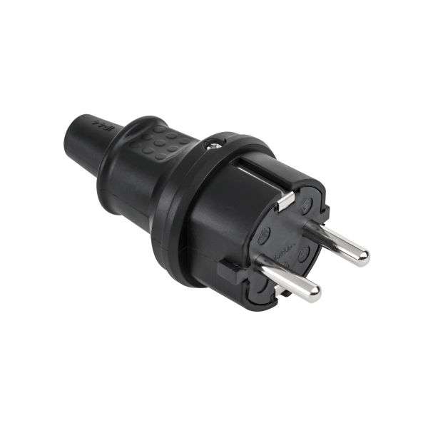 Ficha de Borracha Preta 16A 250V – KEMOT
