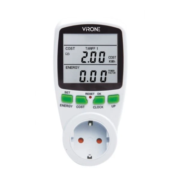Medidor de Energia de Tarifa Dupla Separadas com Display LCD com Bateria Embutida – VIRONE
