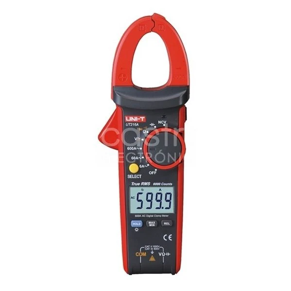 Pinça Amperimétrica 600 A TrueRMS Modelo UT216A – UNI-T