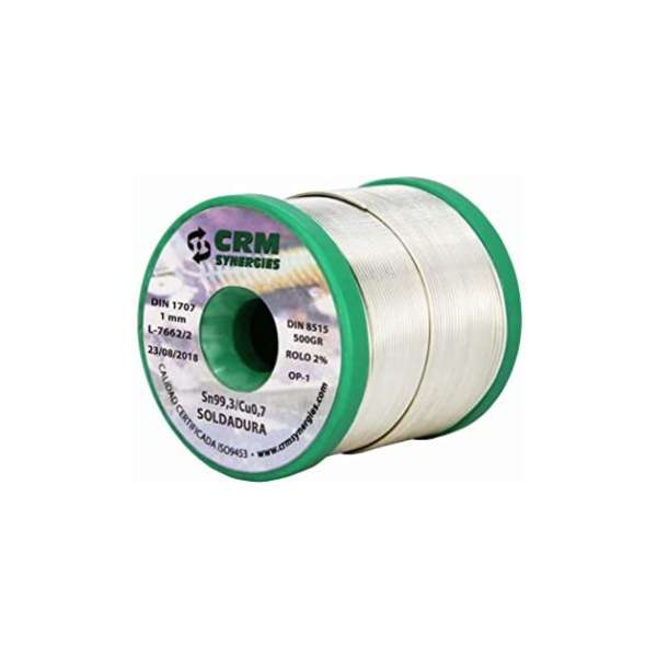 Fio de Solda Sn100C70.7 1mm 500 Gramas Sem Chumbo em Bobine