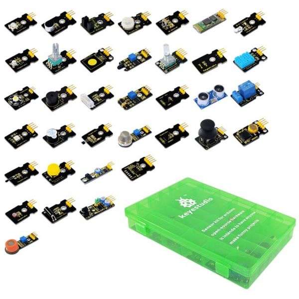 Kit Educacional Iniciação com 37 Sensores Diversos para Arduíno/Funduino