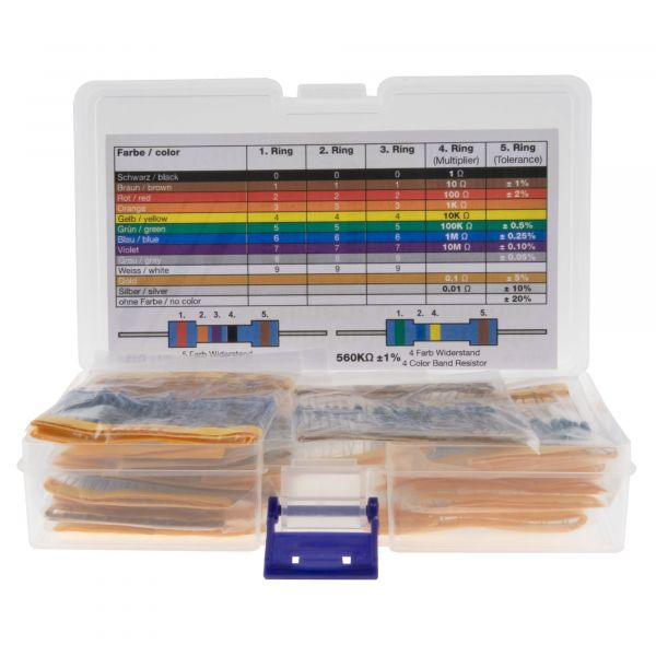 Caixa com 525 Resistências de 0-1MOhm – SeKi