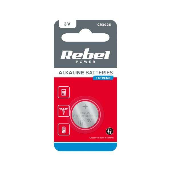 Pilha Lithium 3V CR2025 – REBEL