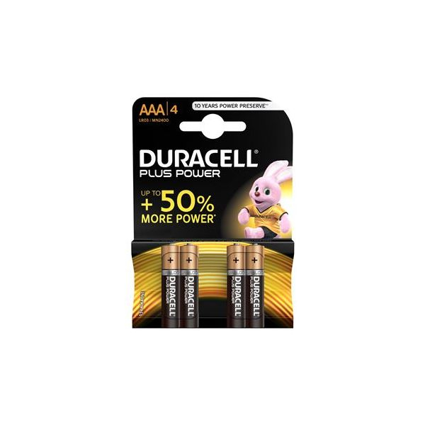 Pilha Alcalina 1.5V, AAA, R3 (Blister 4 Unidades) – DURACELL