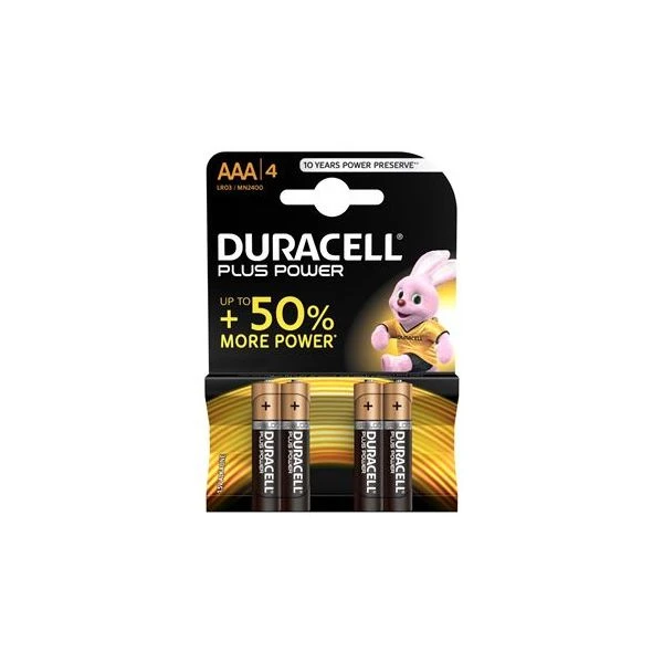 Pilha Alcalina 1.5V, AAA, R3 (Blister 4 Unidades) – DURACELL