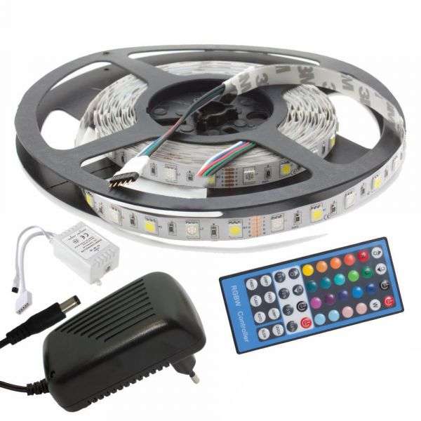 Kit de Iluminação LED ( Fita LED + Driver RGB + Fonte de Alimentação ) 12V 3 metros RGB – ORNO