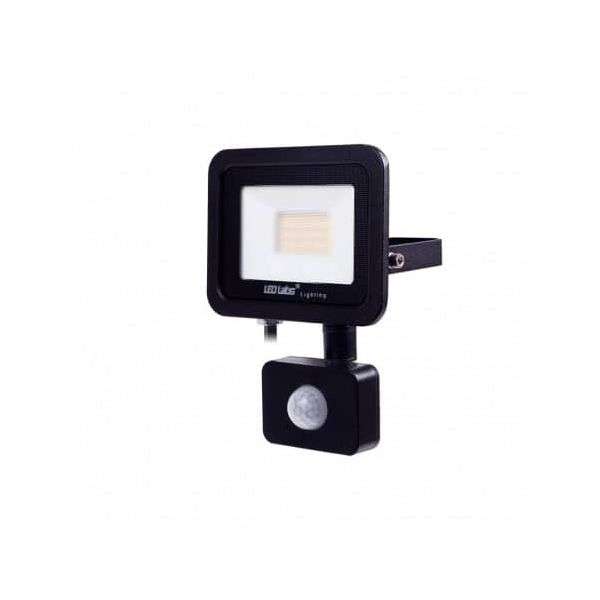 Projetor LED 20W 6400K com Sensor IP66 Preto