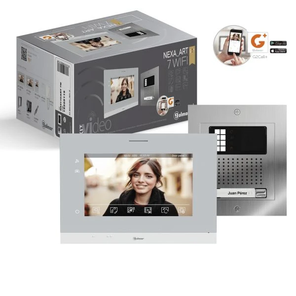 Kit Vídeo Porteiro NX5110/ART 7W Com Memória + WIFI Branco – GOLMAR