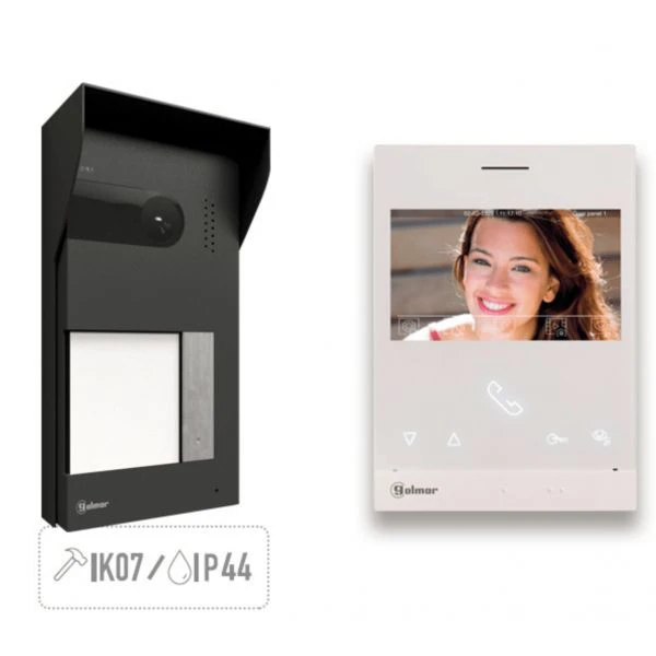 Kit de Vídeo Porteiro S5110 / ART 4 ​​LITE Sem Memória Branco – GOLMAR