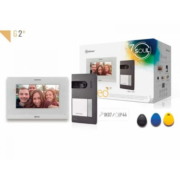 Kit de vídeo S5110 / ART 7H Com Memória Branco – GOLMAR