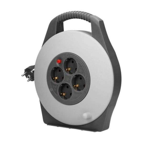 Enrolador de Cabo com 4 Entradas 2P+E PVC com Interruptor 25 metros – ORNO