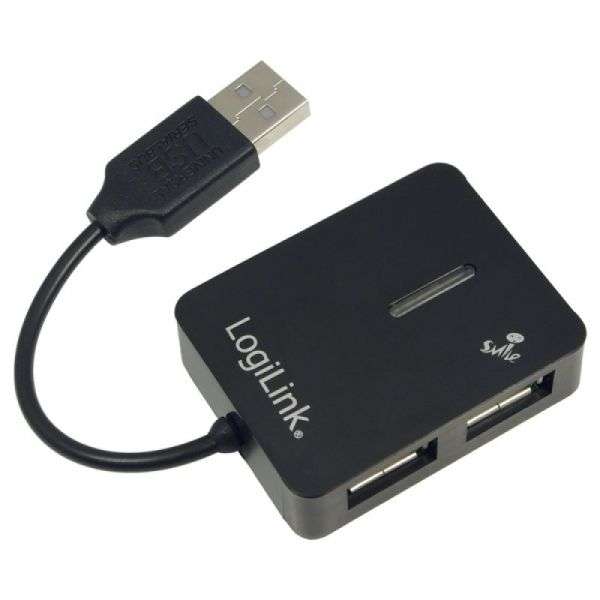 Hub USB 2.0 PnP 4 Entradas 480Mbps Preto – LOGILINK