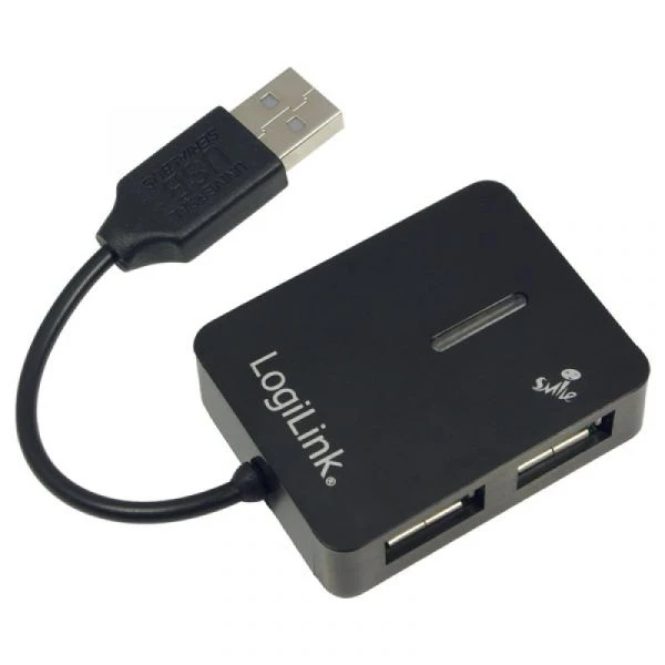 Hub USB 2.0 PnP 4 Entradas 480Mbps Preto – LOGILINK