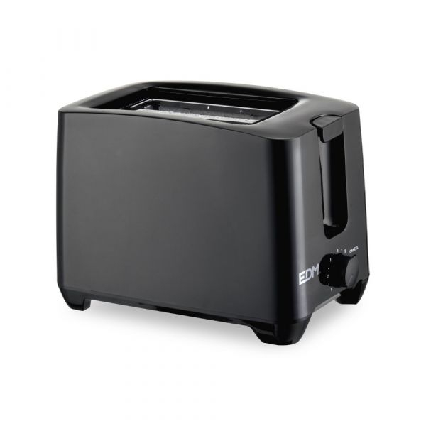 Torradeira 750W com Dupla Ranhura Preta – EDM