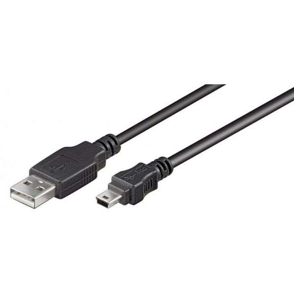 Cabo USB 2.0 A -> Mini-USB B 5 Pinos Macho 2 metros