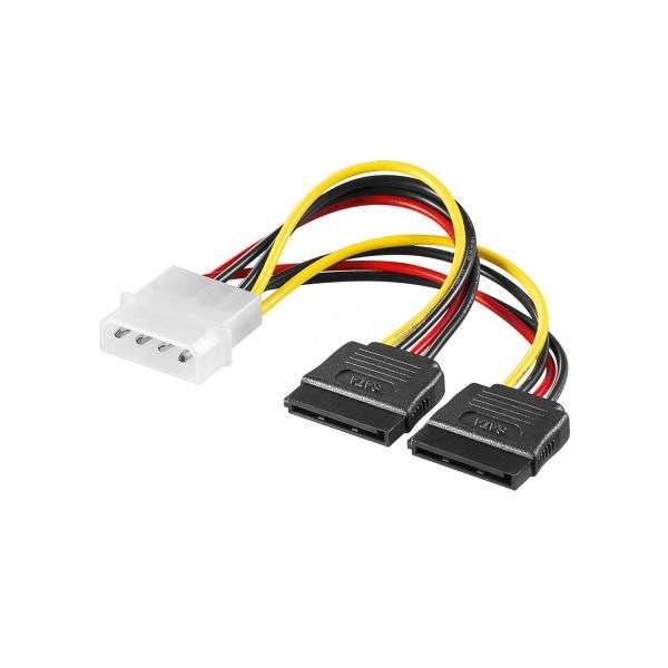 Cabo / adaptador de alimentação para PC; 5,25 polegadas macho para SATA