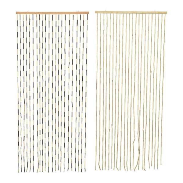Cortina Natural 22 Tiras Cor Madeira – DECORIS