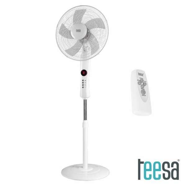 Ventilador de Pé com Temporizador 45W Branco – TEESA