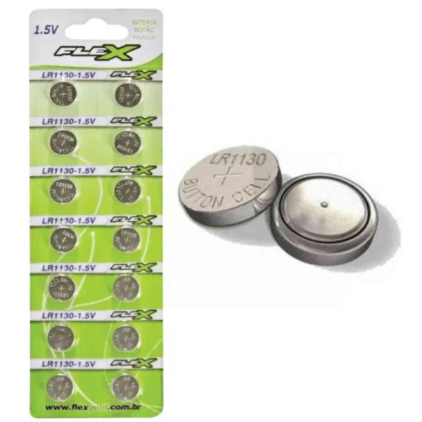 Pilha 1,5V Alcalina LR54/SG10/G10/189/LR1130/V10GA/RW89/LR11/V389/SR1130SW/SR54/V390/LR1131 – REBEL