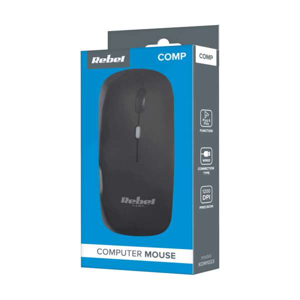 Rato Sem Fio WM210 Preto – REBEL