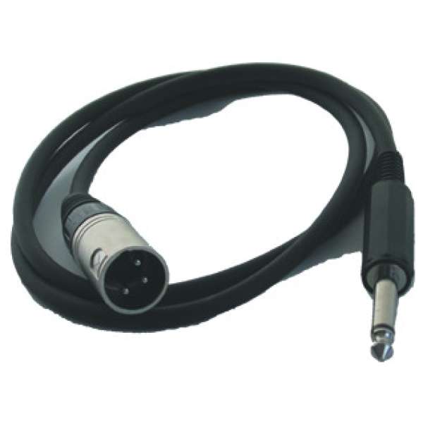 Cabo de interconexão de macho/XLR de 1 metro. JACK-M/XLR-M – GOLMAR