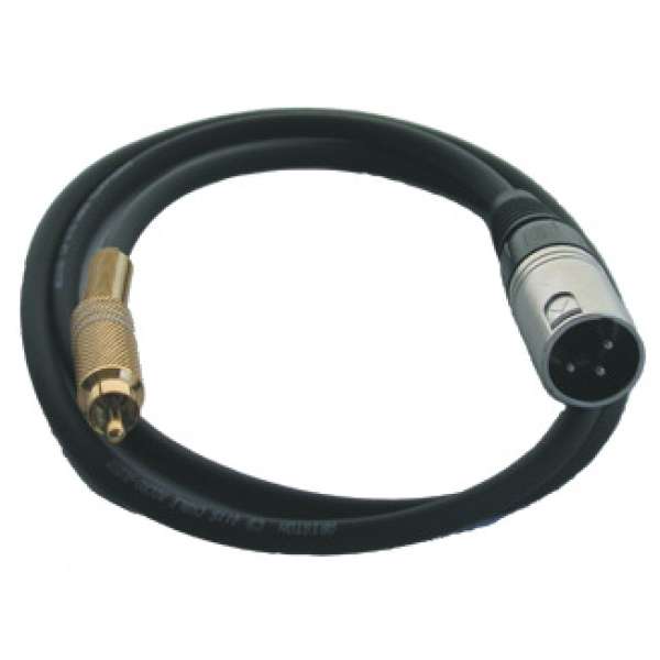 1 metro RCA macho / cabo de interligação XLR macho. RCA-M/XLR-M – GOLMAR