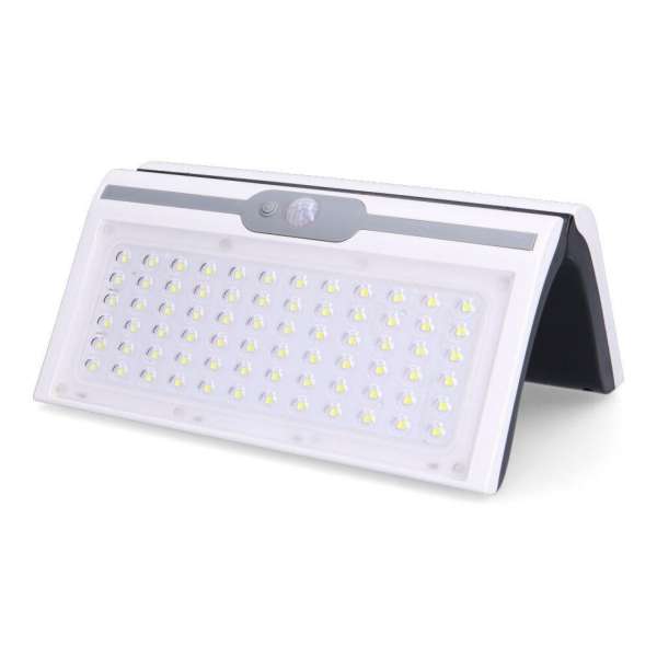 Candeeiro de parede solar 6w 430lm 6.500k com sensor cor branco