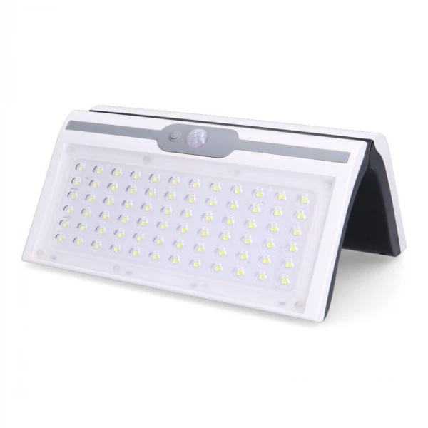Candeeiro de parede solar 6w 430lm 6.500k com sensor cor branco